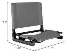 StadiumChair Gamechanger folded storage demonstrates compact carry-ready design.