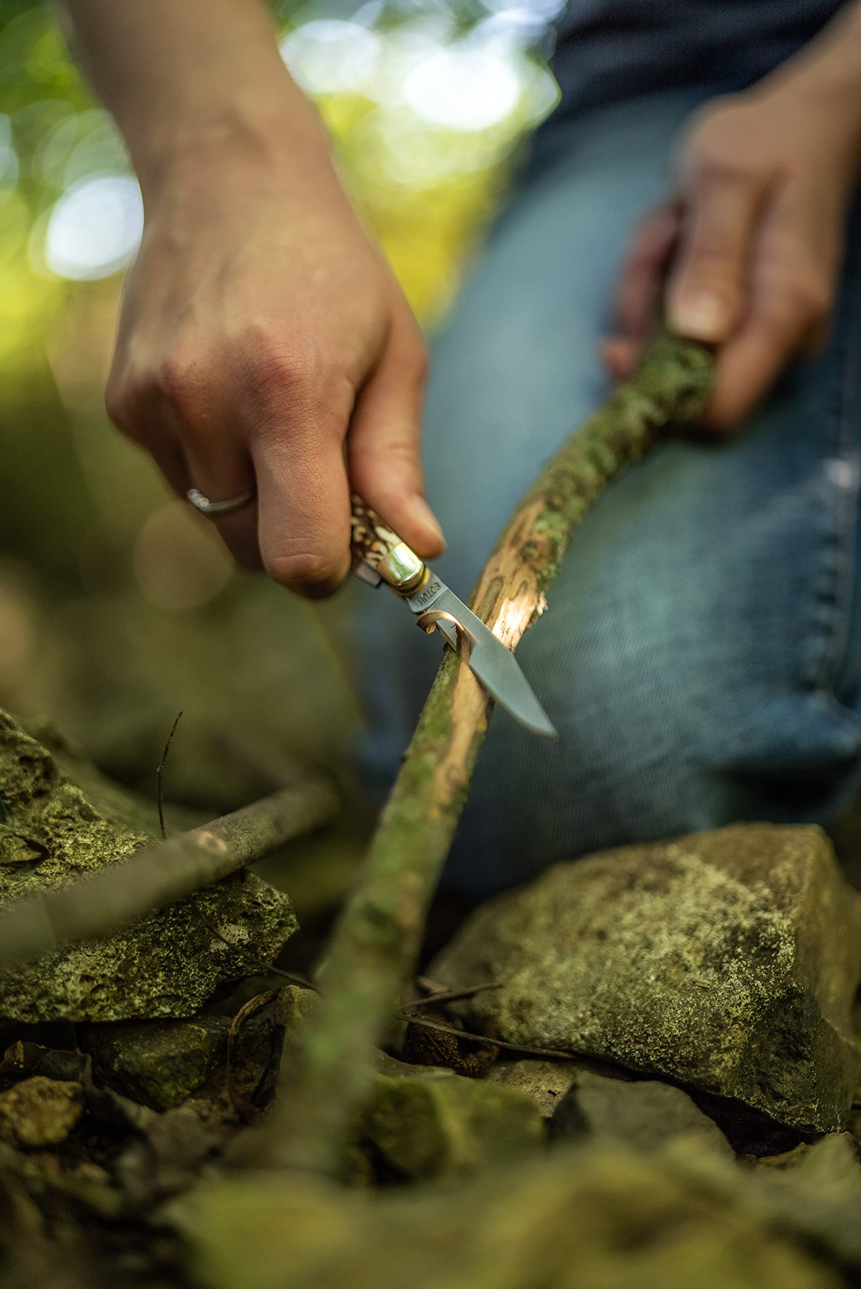 Spey-point blade for skinning on Uncle Henry 807UHCP JR