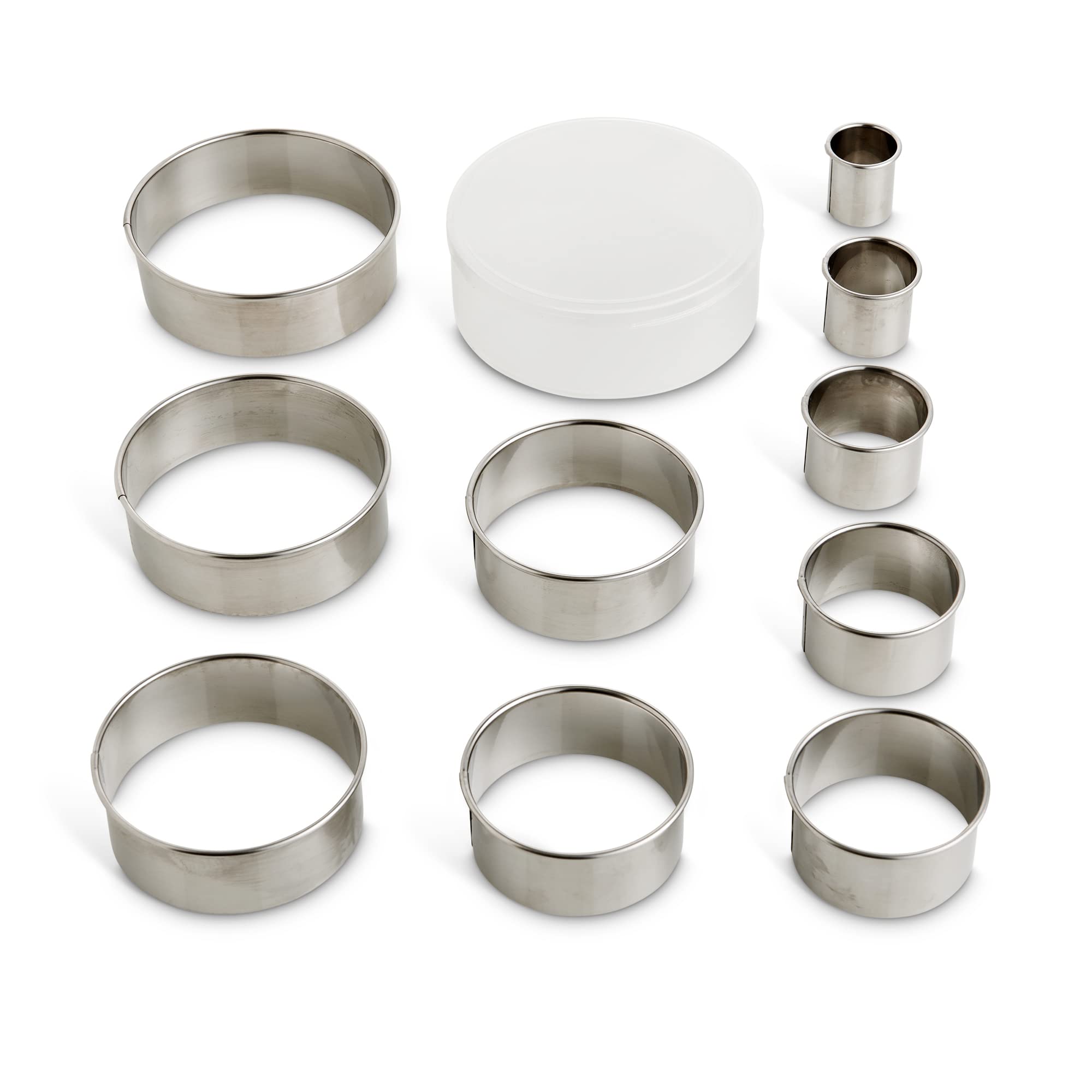 Stainless steel durability with crisp edges for clean cookie and fondant shapes.