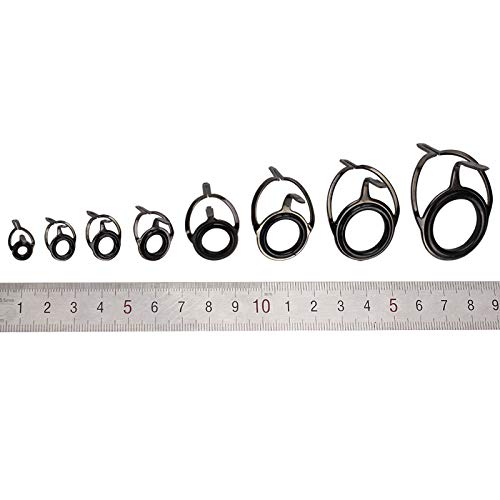 Stainless steel frame with ceramic eyelet for fishing rod