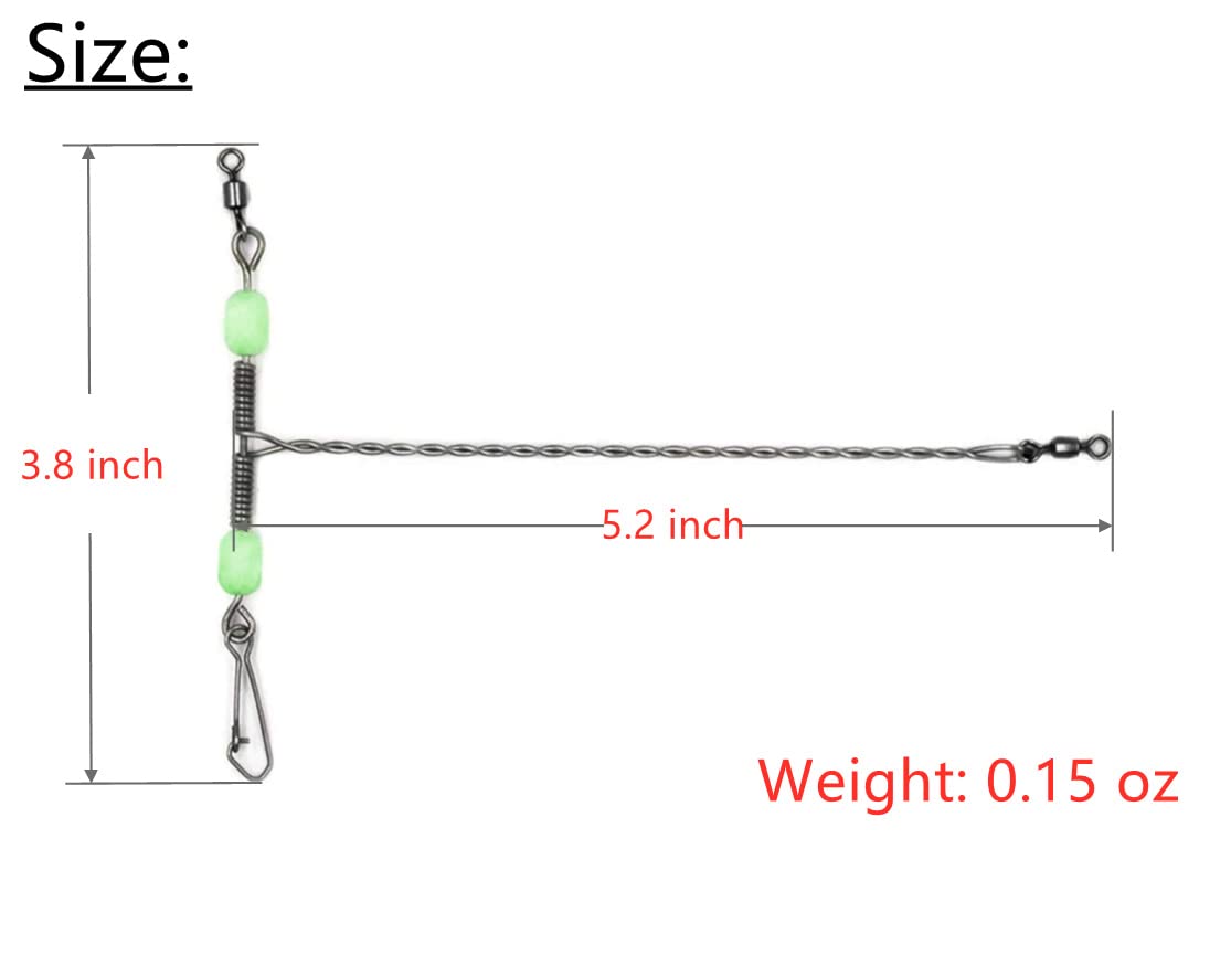 Heavy duty stainless steel wire leader for surf fishing