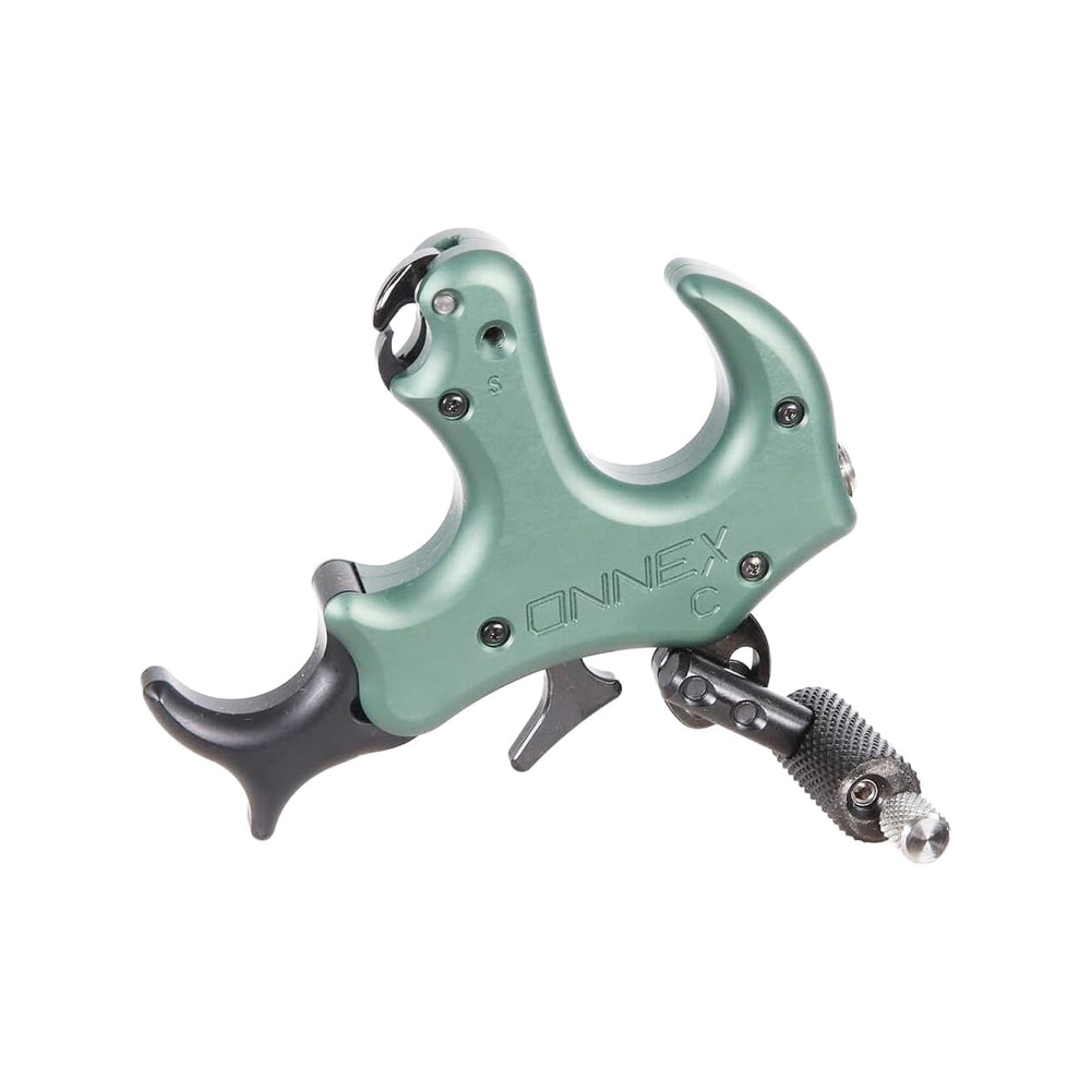 Stan OnneX Clicker Thumb sage color in field-ready finish
