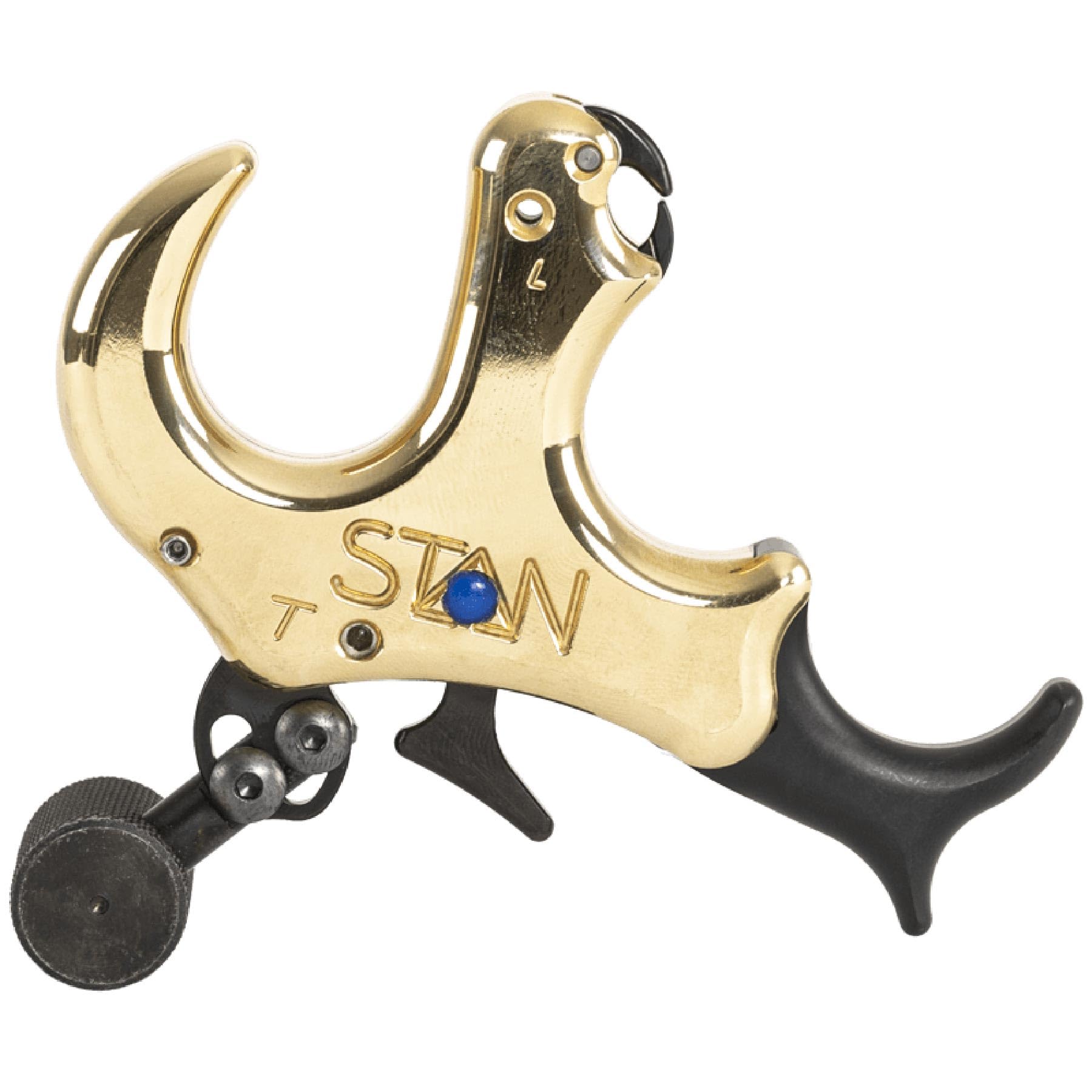 Stan OnneX thumb release front view shows modular grip for personalized fit and control.