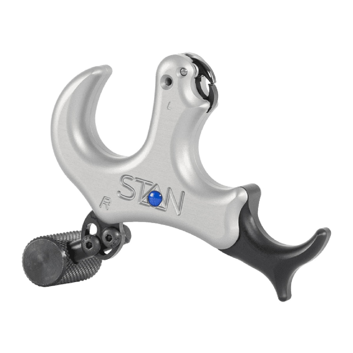 Stan Onnex resistance archery release grip in Echo Grey for improved control during practice.
