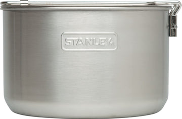 Stanley Adventure all-in-one 2-bowl cook set pot: compact camp cookware for easy packing.