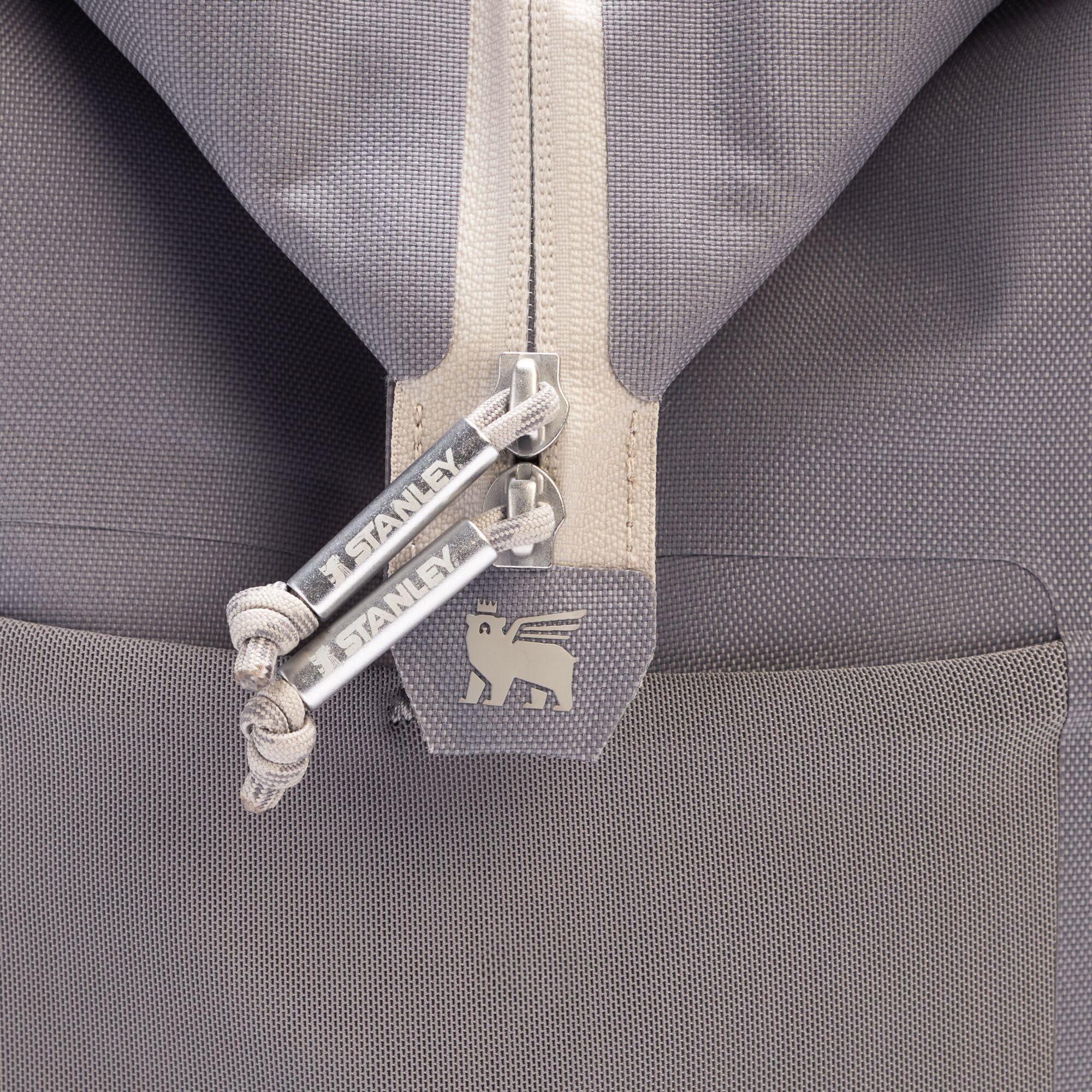 Recycled polyester fabric on Stanley cooler bag highlights sustainability with durability