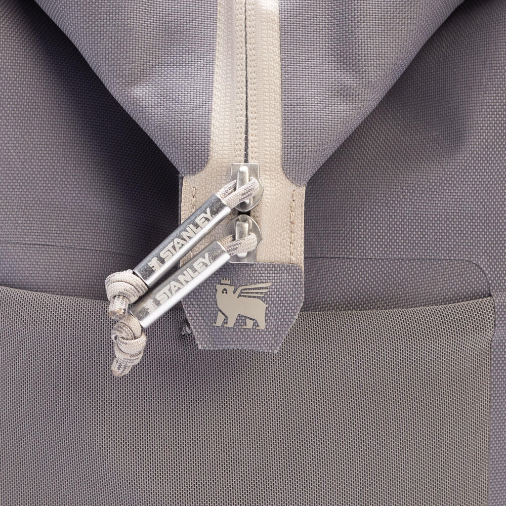 Recycled polyester fabric on Stanley cooler bag highlights sustainability with durability