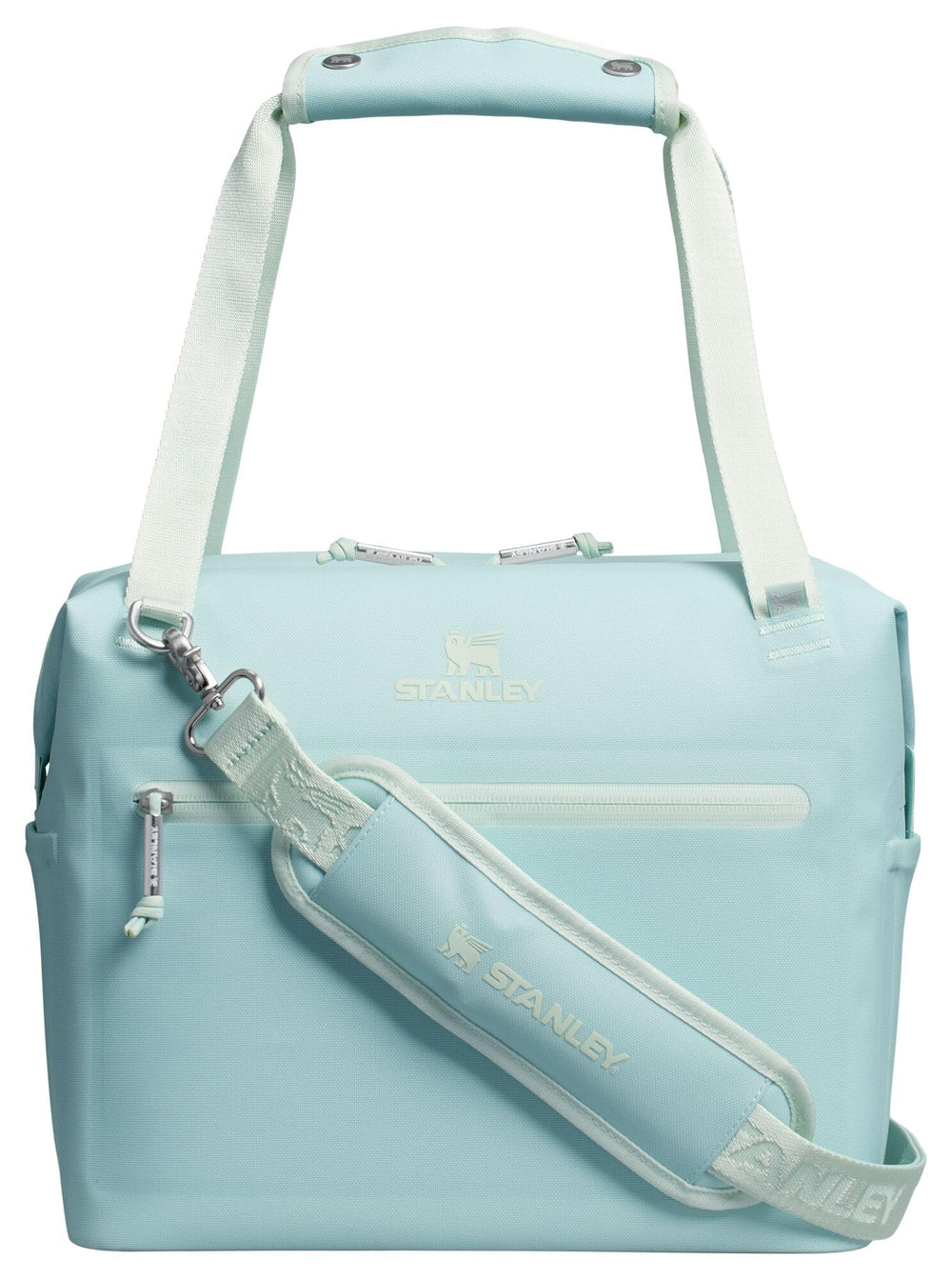 STANLEY All Day Julienne Midi Cooler seafoam top view showing spacious 20-can capacity for outdoor picnics