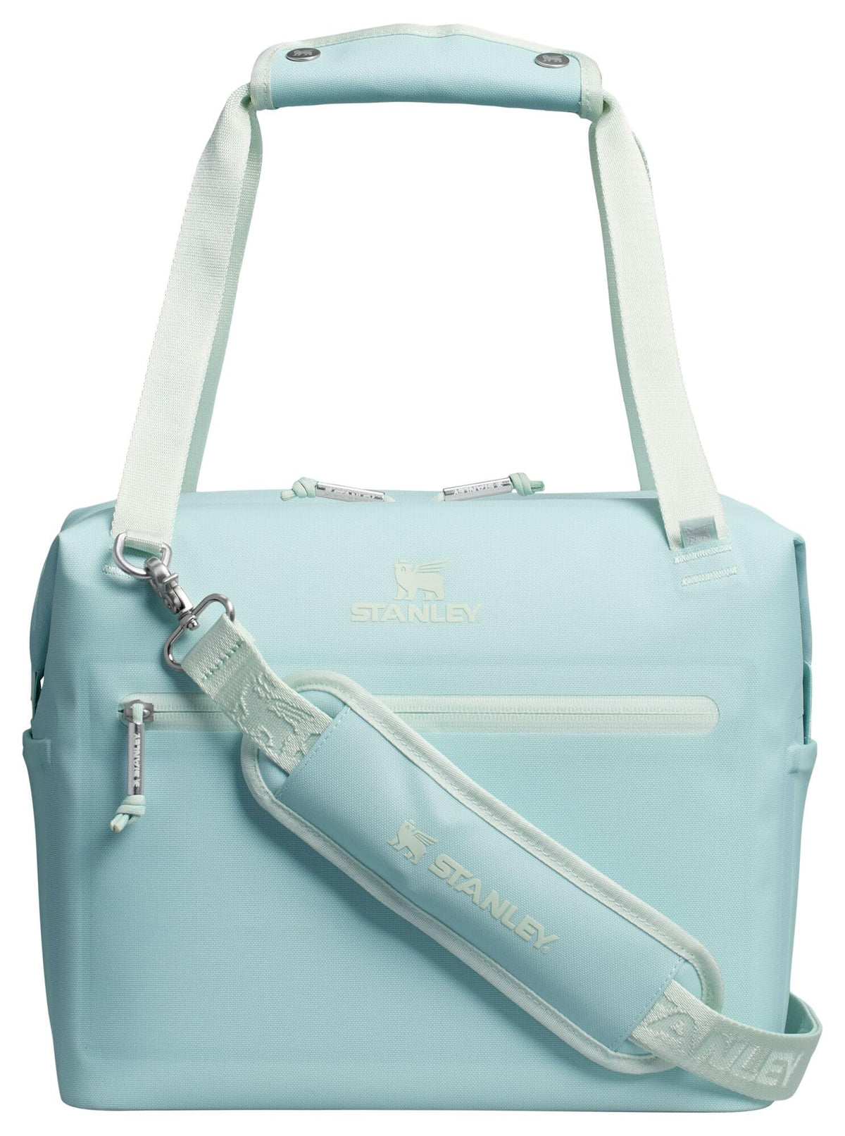 STANLEY All Day Julienne Midi Cooler seafoam top view showing spacious 20-can capacity for outdoor picnics