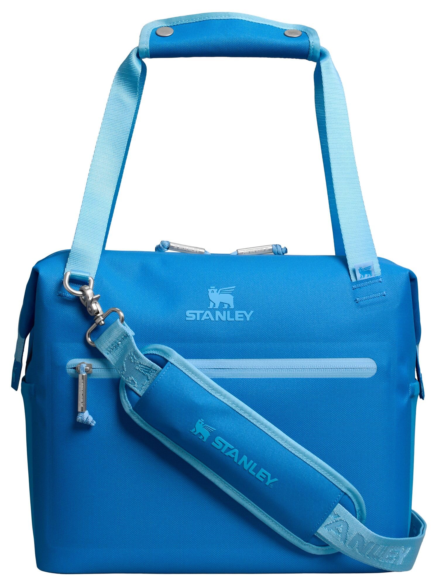 STANLEY All Day Julienne Midi Soft Cooler Azure front view showing compact daily cooler that keeps drinks cool