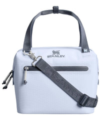 Stanley All Day Julienne Mini Cooler front view shows compact 7.4-quart capacity for day-long snacks.