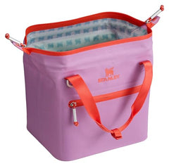 STANLEY All Day Julienne Mini Soft Cooler lilac open hinge top for easy lunch access