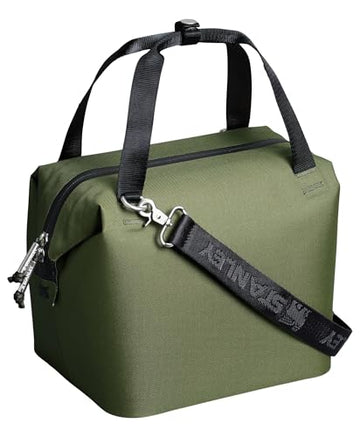 STANLEY All Day Julienne Mini Soft Cooler with strap shows hands-free carrying for picnics