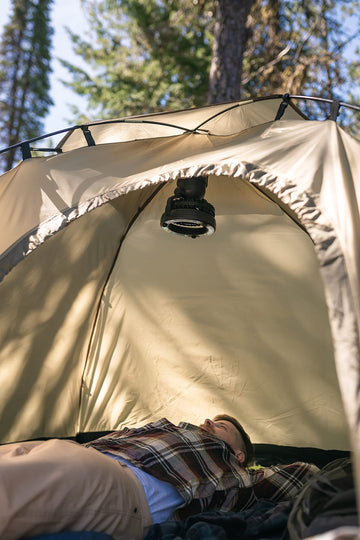 Stansport 450 lantern with fan suitable for night cooking