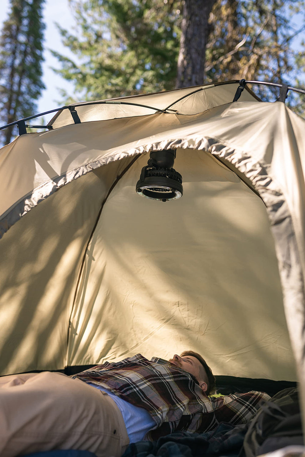 Stansport 450 lantern with fan suitable for night cooking
