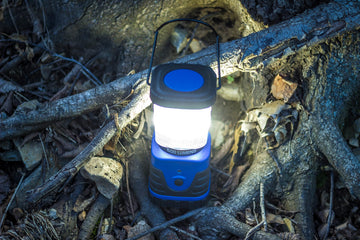 Stansport 500 Lumen Lantern in-use at campsite table for meals