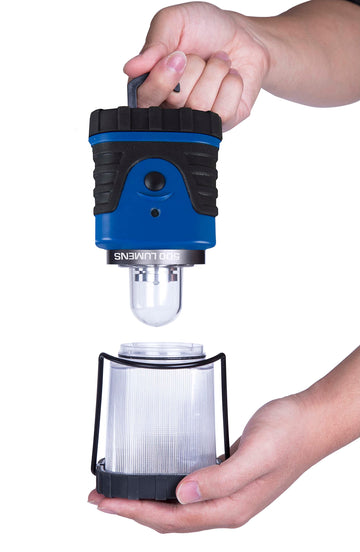 Stansport 500 Lumen Lantern side view highlights durable rugged body