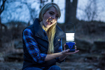 Stansport 500 Lumen Lantern water-resistant body withstands damp nights