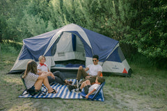 Stansport 507-50 folded ground mat with carry pack for easy transport.