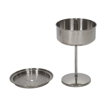 Stansport percolator compatible with camp stoves for outdoors.