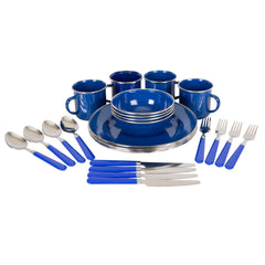 Stansport Deluxe blue enamel plates rugged durability for home or camping