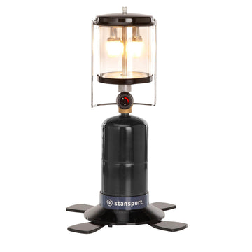 Stansport Double Mantle Lantern ignites quickly for reliable campsite lighting.