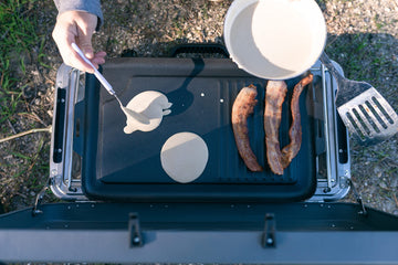 Stansport griddle cleanup after meals is quick and effortless.