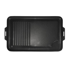 Stansport aluminum non-stick griddle eggs cooking smoothly with minimal oil.