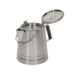 Stansport percolator 3-piece system for easy setup and cleanup.