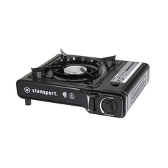 Stansport portable stove top view for travel-friendly camping.