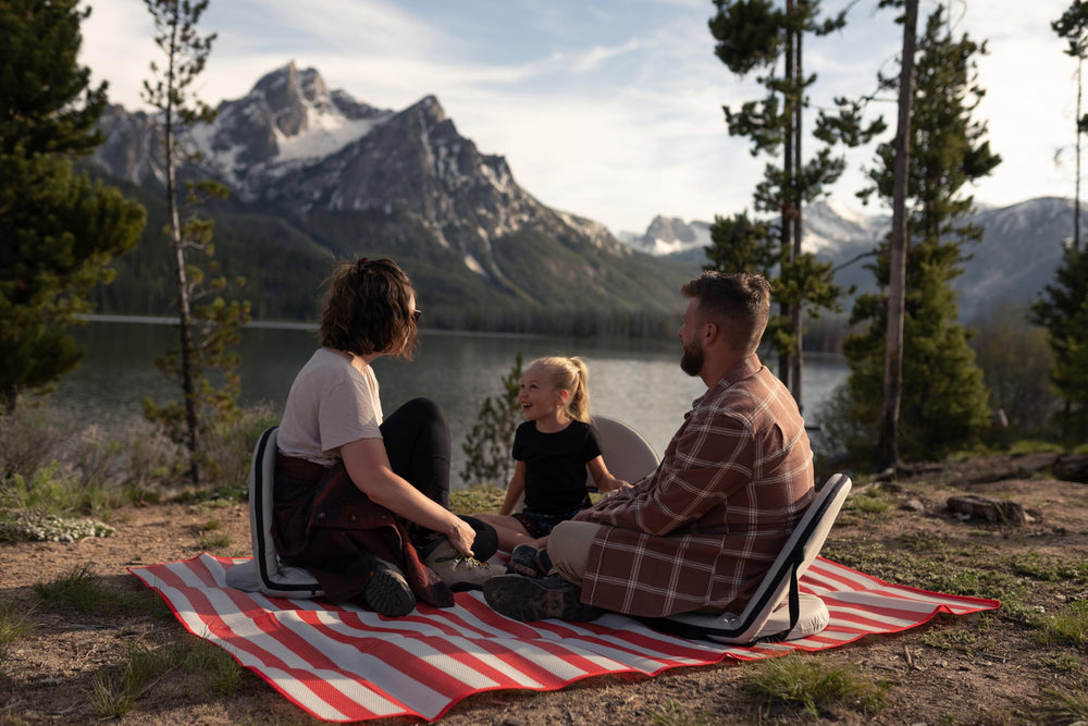 Stansport Tatami Ground Mat red, camping rug doubles as outdoor living space.