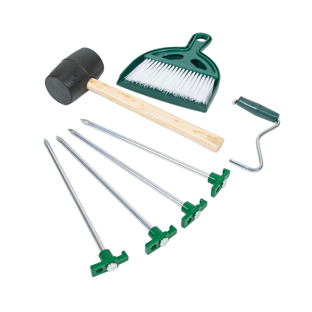 Stansport Tent Essentials Kit whisk broom for fast campsite cleanup.