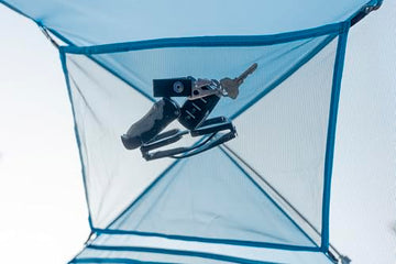 Stansport Trinity River Dome Tent sturdy 11 mm poles and stakes for stability.