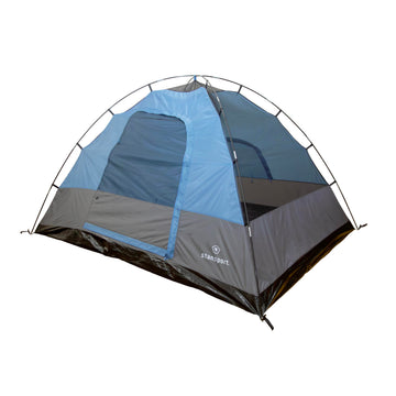 Stansport Trinity River Dome Tent roof ventilation panels improve airflow.