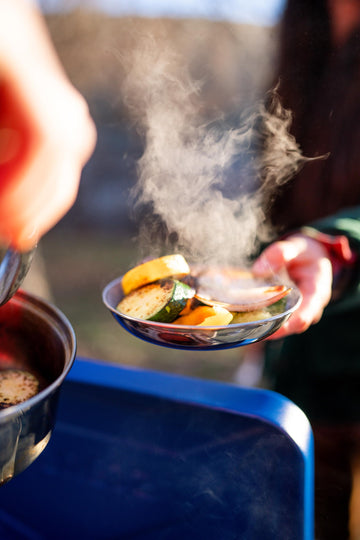 Stansport two-person cook set cups ideal for beverages around a campfire
