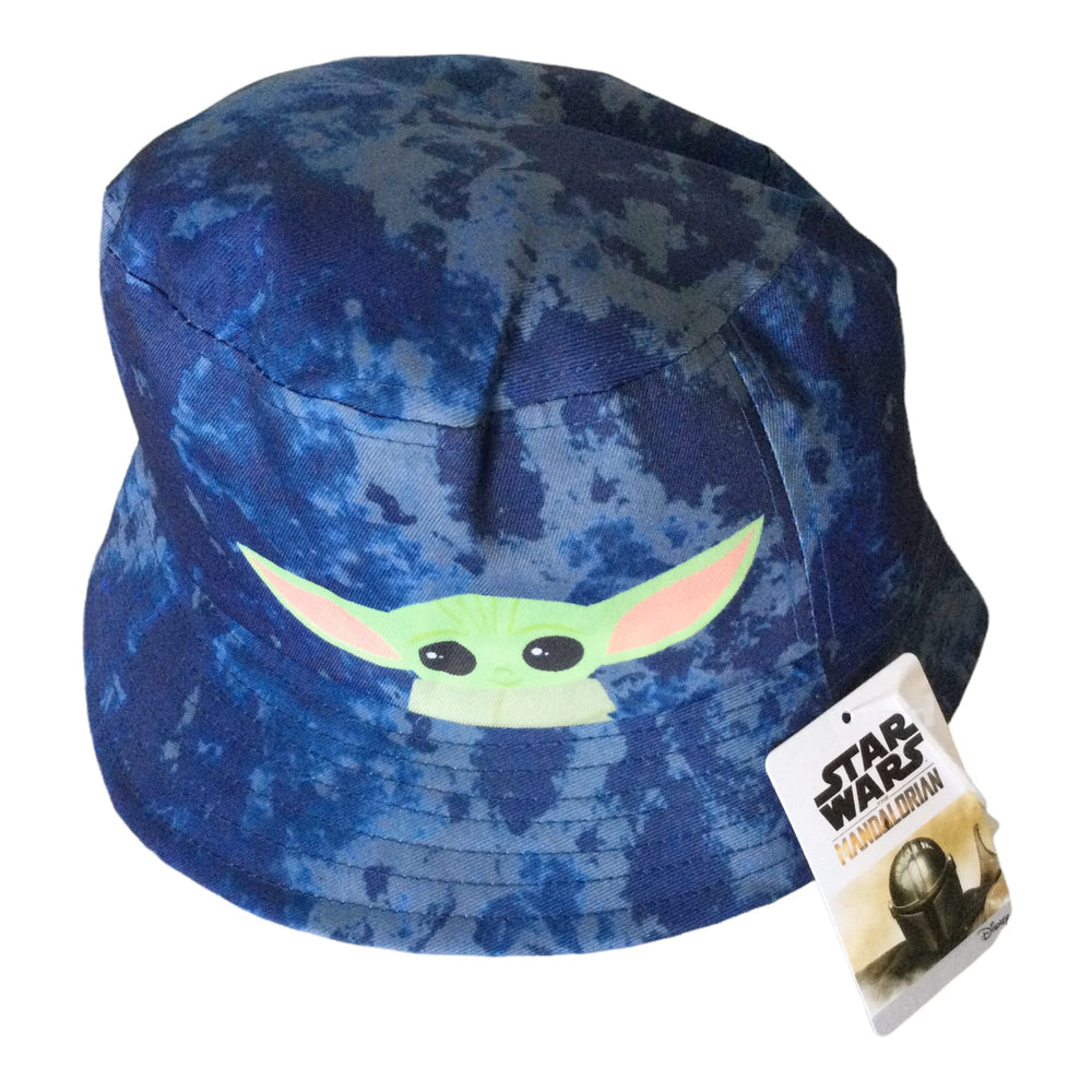 Side view of Grogu bucket hat showing adjustable fit and wide brim