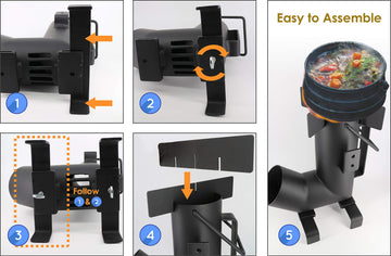 StarBlue Camping Rocket Stove durable steel construction for rugged use