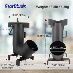 StarBlue Camping Rocket Stove folded compact for quick setup