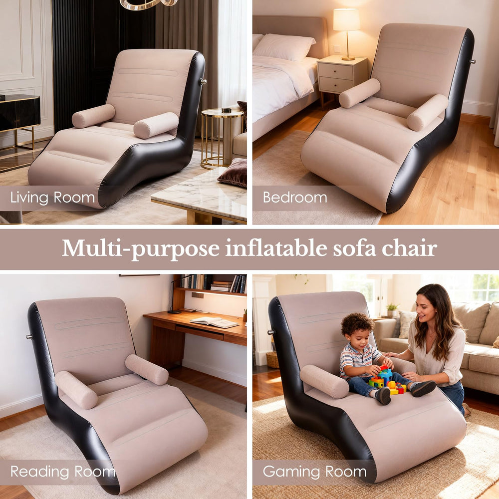 STARBRILLIANT inflatable deck chair air pump included simplifies quick inflation