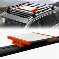 Starlink Mini Mounting Kit base on T-slot crossbars for stable signal while moving.