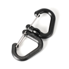 STBQHG 360° rotating double carabiner on a backpack for versatile gear access