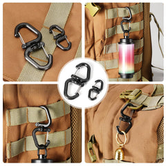 STBQHG double carabiner clipped to strap for quick tool access