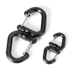 STBQHG S-hook design keeps items firmly fastened during activities