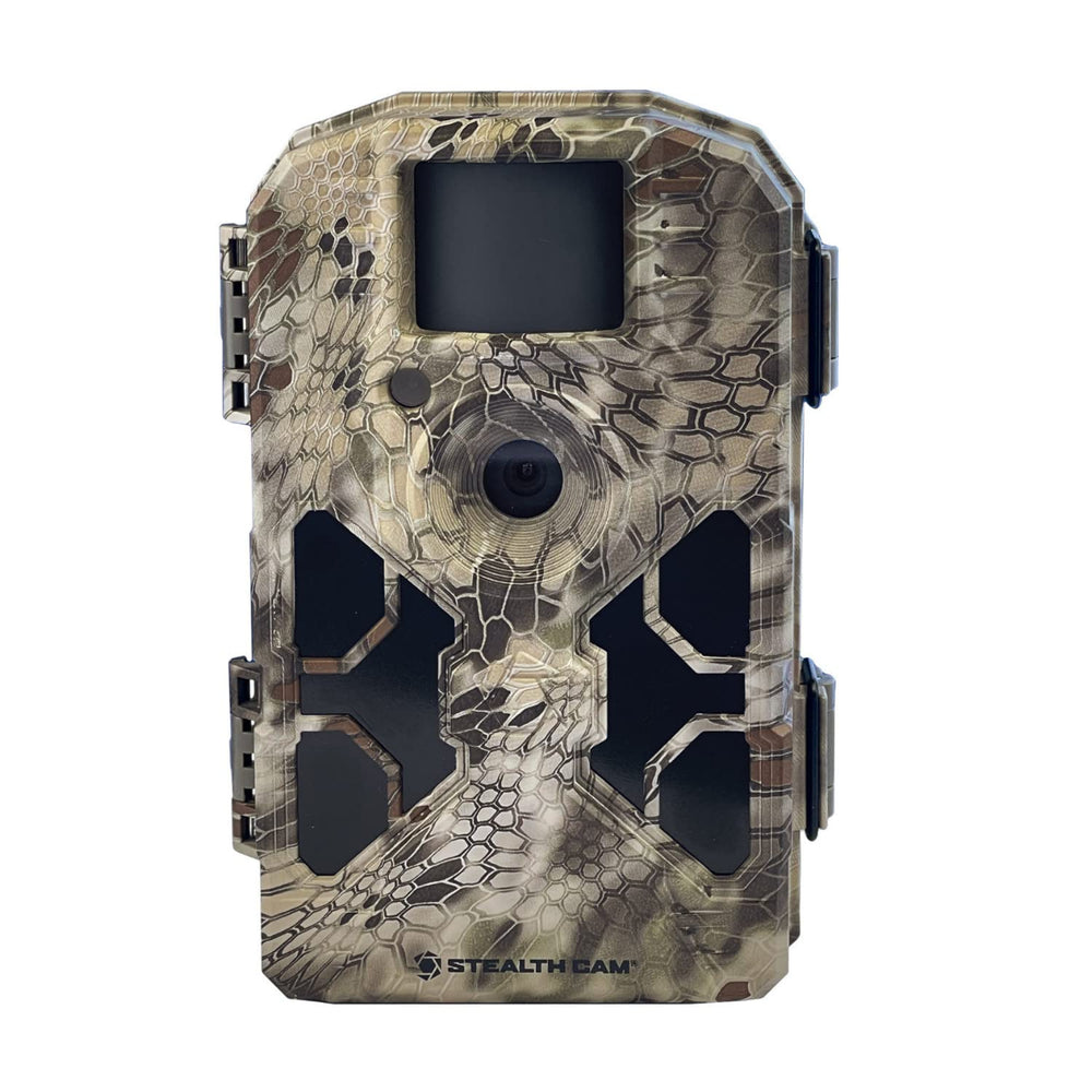 Stealth Cam 2020 G42NG side view highlights Kryptek camo blending with terrain.