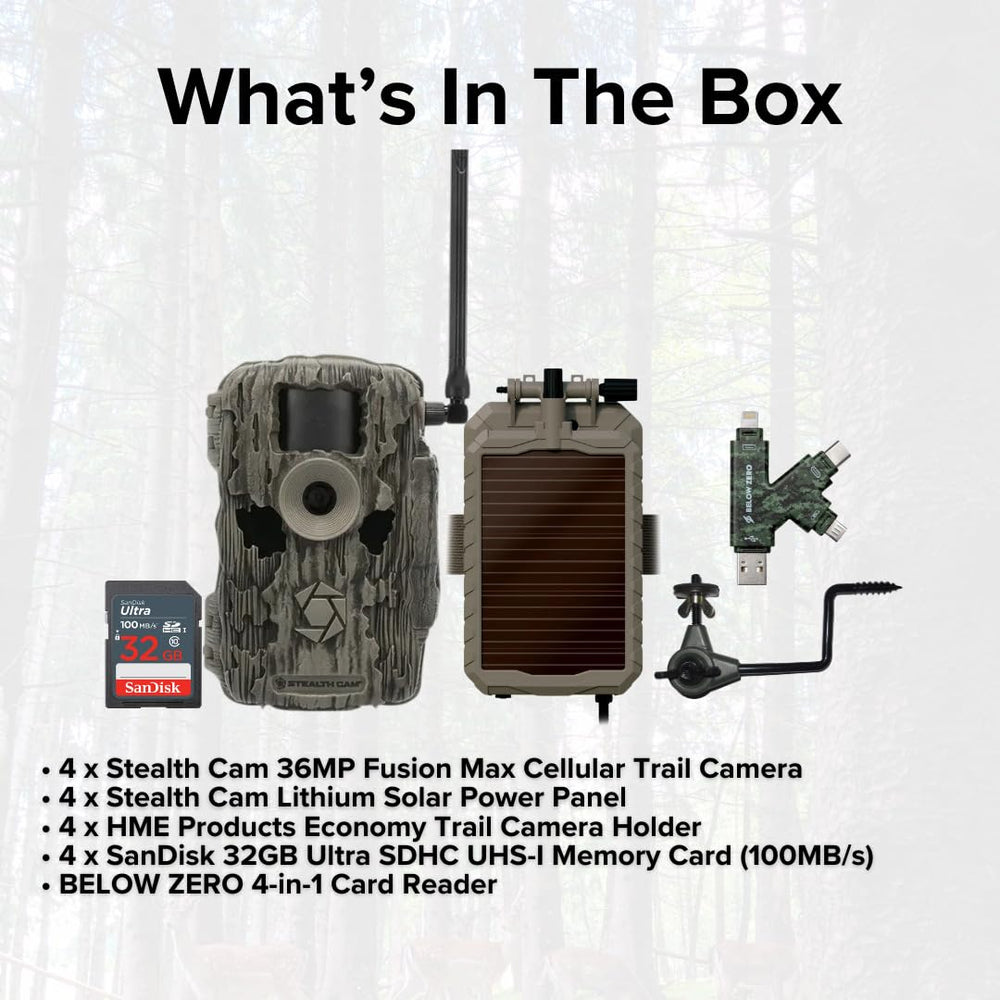 Stealth Cam Automatic Network Coverage selects the strongest signal for updates.
