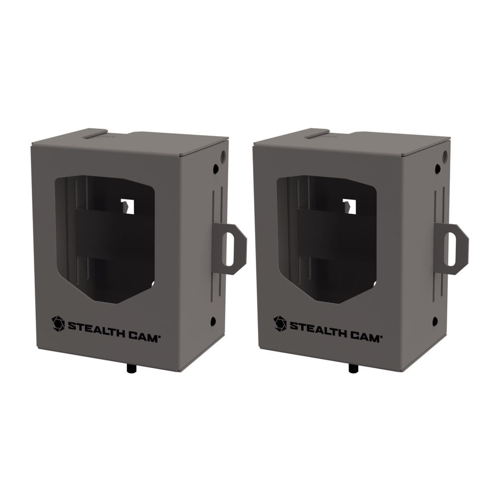 Stealth Cam Bear Security Box large front view showing rugged steel construction and fit.