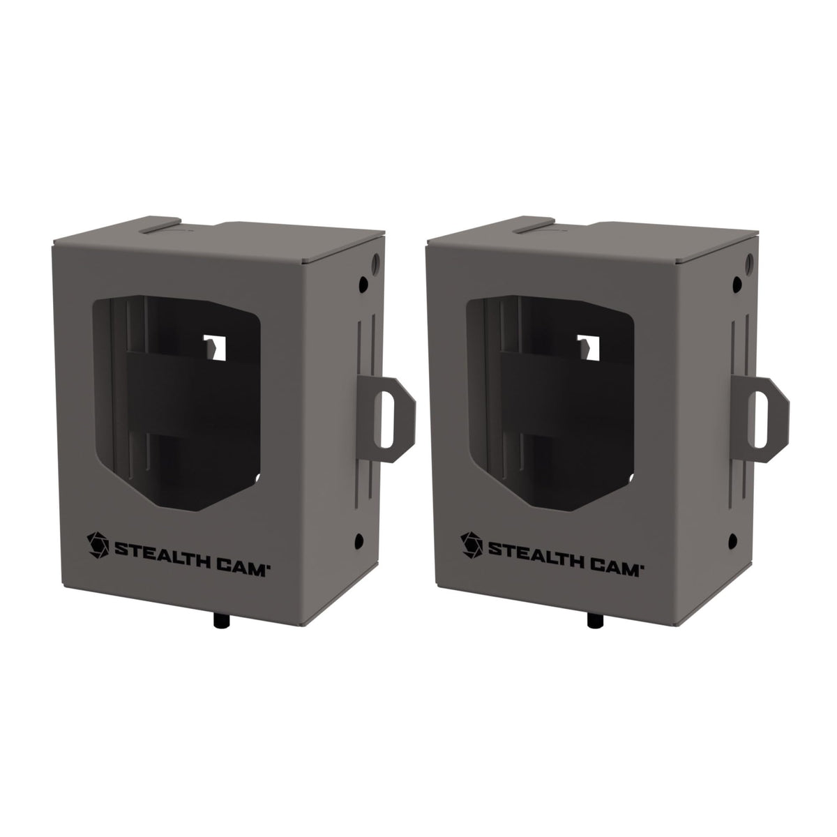 Stealth Cam Bear Security Box large front view showing rugged steel construction and fit.