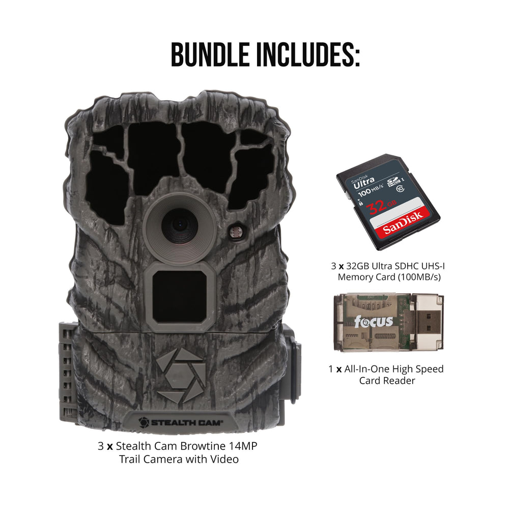 Stealth Cam Browtine mounting options help secure the device in the field.