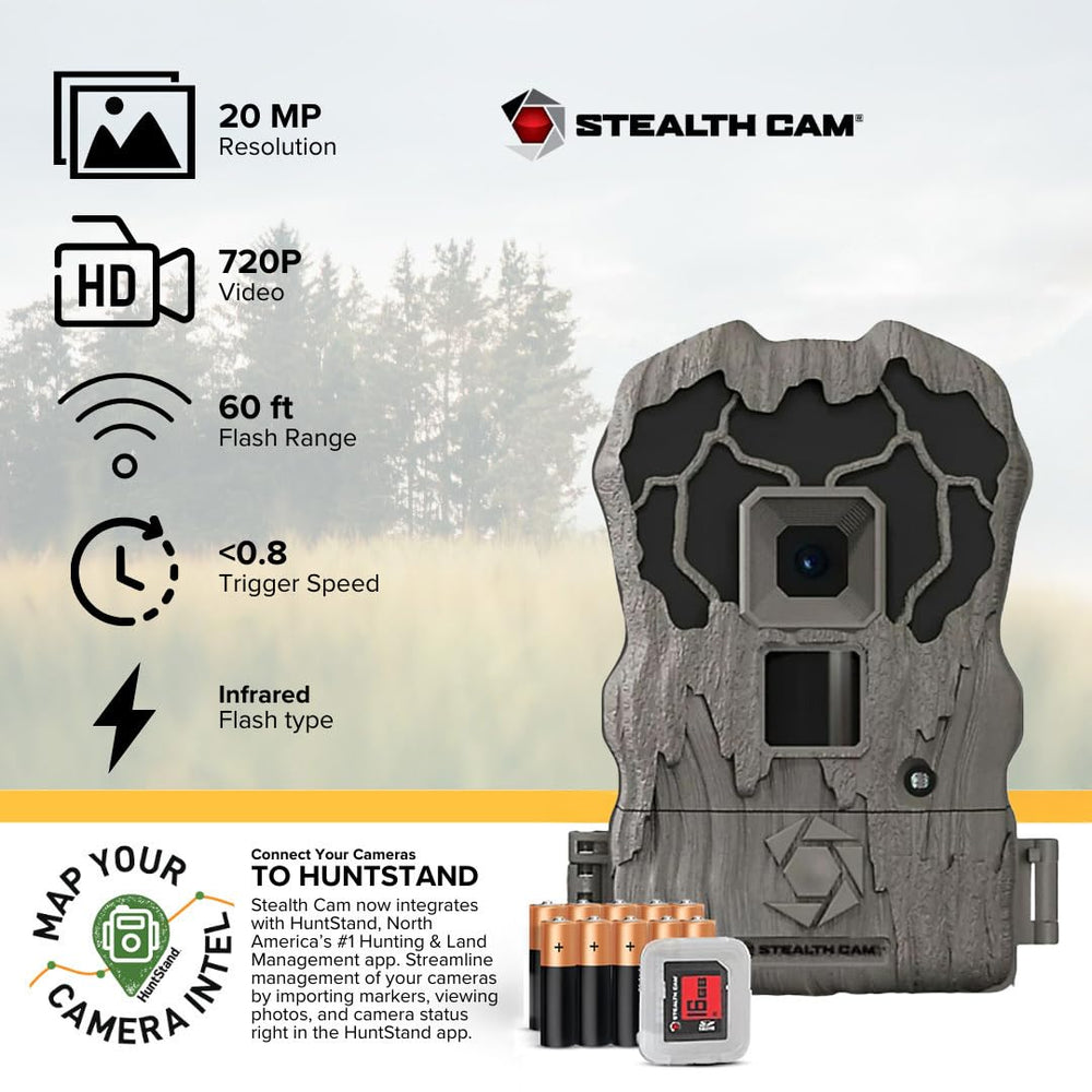 Stealth Cam Browtine 0.8s trigger speed catches quick wildlife moments.