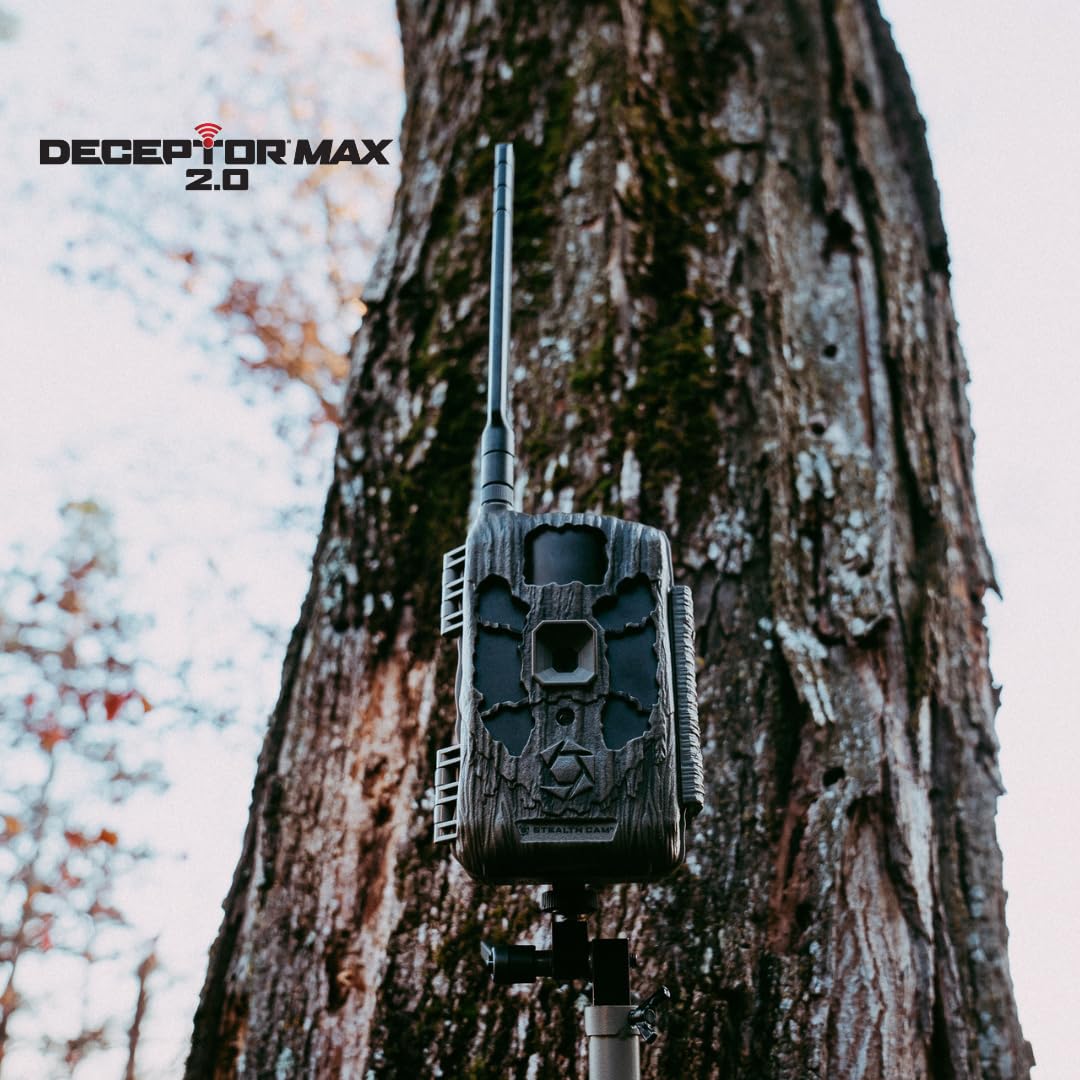 Stealth Cam Deceptor Max 2.0 GPS module tags shots with precise location data.